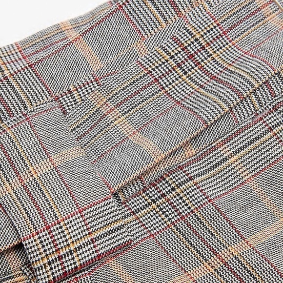 🆕✒️EXPRESS High Waisted Plaid Sash Tie Ankle Pant - Picture 5 of 9